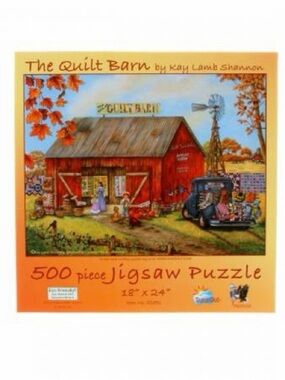The Quilt Barn 500-Piece Jigsaw Puzzle - Red Barn Scene